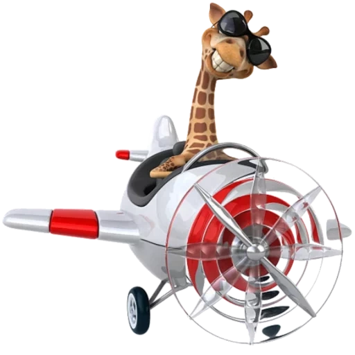 giraffe, lustige giraffe, frohe giraffe, das flugzeug ist lustig, girafic flugzeug