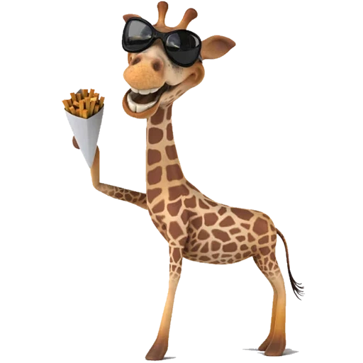 giraffe, жираф роликах, веселый жираф, жираф игристым, жираф белом фоне