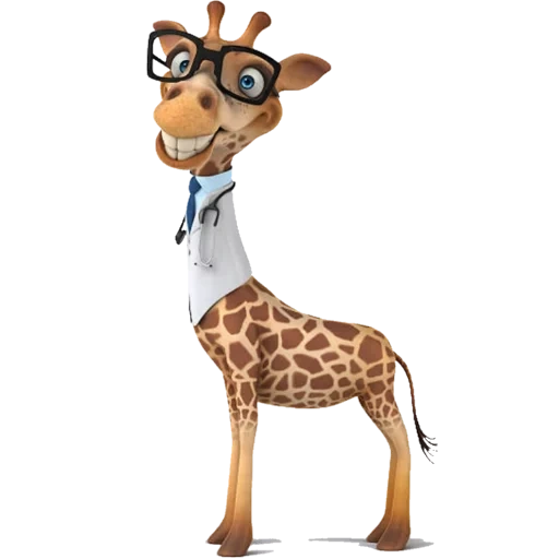 giraffe, girafa joe, dr girafa, girafa divertida, ilustração de girafa