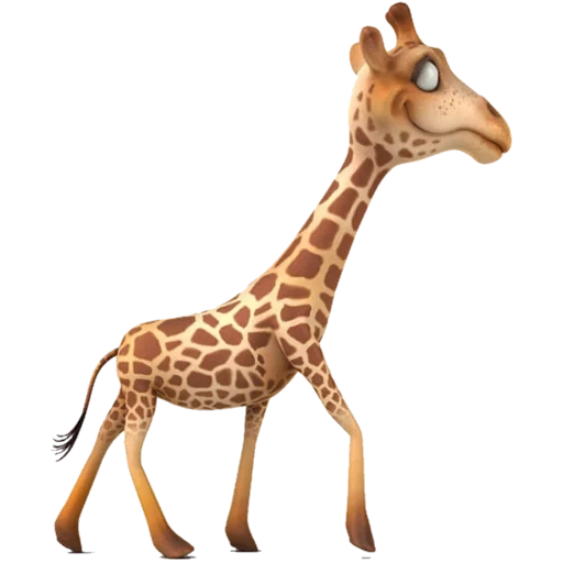 ilustração, entretenimento girafa, cartoon girafa, ilustração de girafa, arte de desenho animado girafa 3d