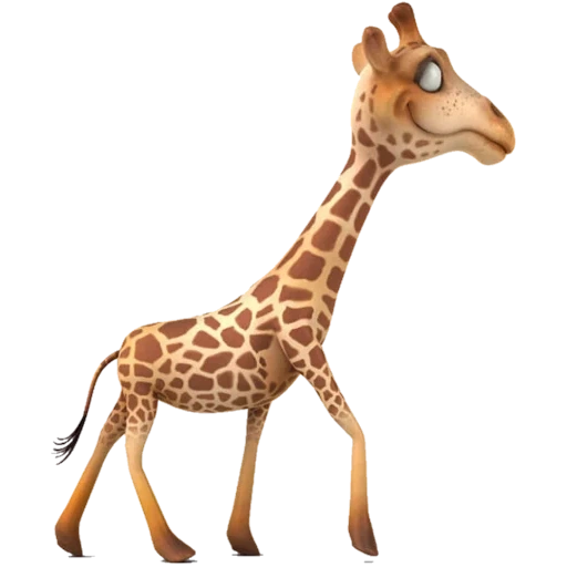 illustration, divertissement de la girafe, cartoon de girafe, illustration de girafe, girafe dessin animé art 3d