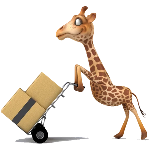 иллюстрации, жираф роликах, веселый жираф, жирафик от fan, стоковые иллюстрации