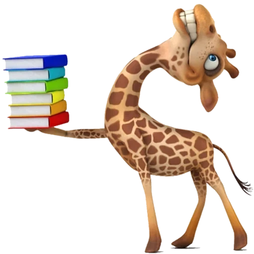 girafa, fotos de girafa, girafa divertida, girafa de fundo branco, inventário de girafas de desenho animado divertido