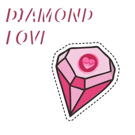 diamant, diamant, accessoire, diamants roses, badge de diamant