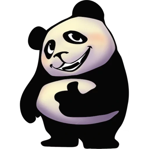 панда, прикольные панда, крутые наклейки панды-няшки