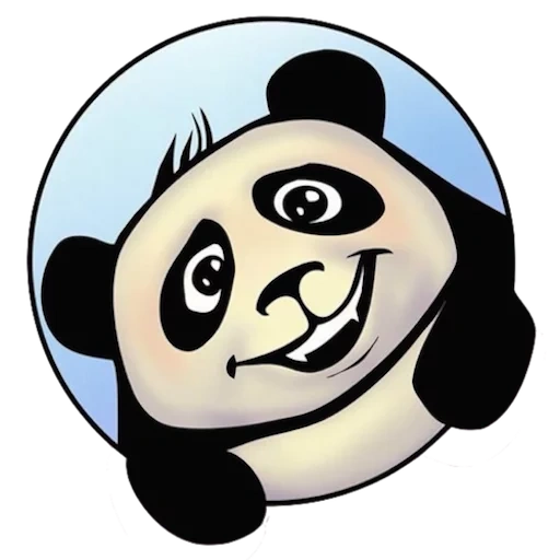 панда, панда круге, панда иконка, веселая панда, прикольные панда
