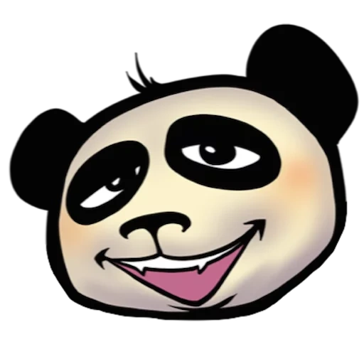 panda, panda emoji, panda de museau, panda cool