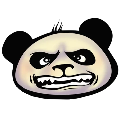 panda, panda's head, stickers of the panda, cool panda