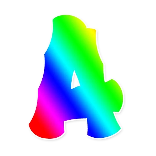 arco iris, letras de color, letras arcoiris, letra arcoiris, rainbow alfabeto fondo transparente