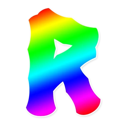 the rainbow, huruf berwarna, huruf pelangi, pelangi huruf, latar belakang transparan huruf pelangi