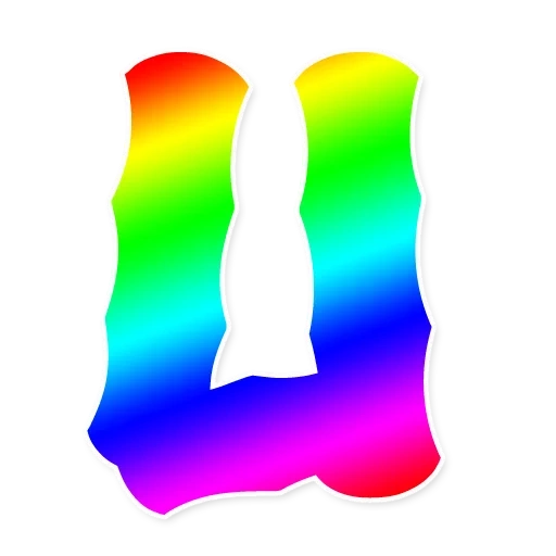 the rainbow, huruf berwarna, huruf pelangi, pelangi huruf, latar belakang transparan huruf pelangi
