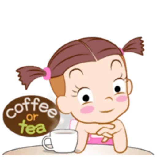 baby, cute cartoon, animation, a little girl, little girl