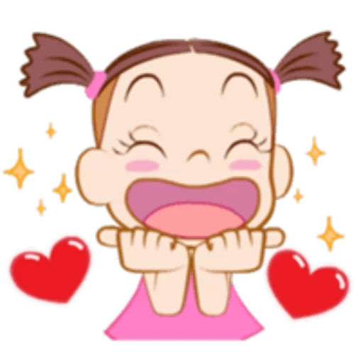 ragazza, ragazze, clipart, cartone animato carino, piccola ragazza