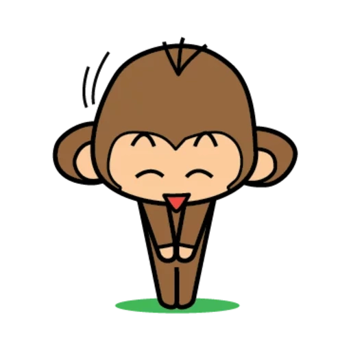 un mono, dibujo de mono, mono riendo, caricatura de mono, caricatura de mono