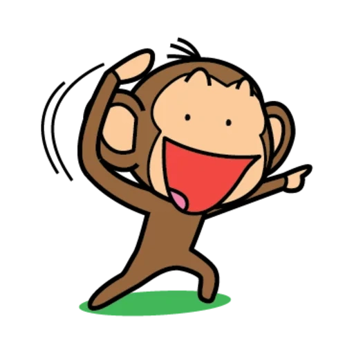 un mono, mono, café de mono, mono riendo, caricatura de mono