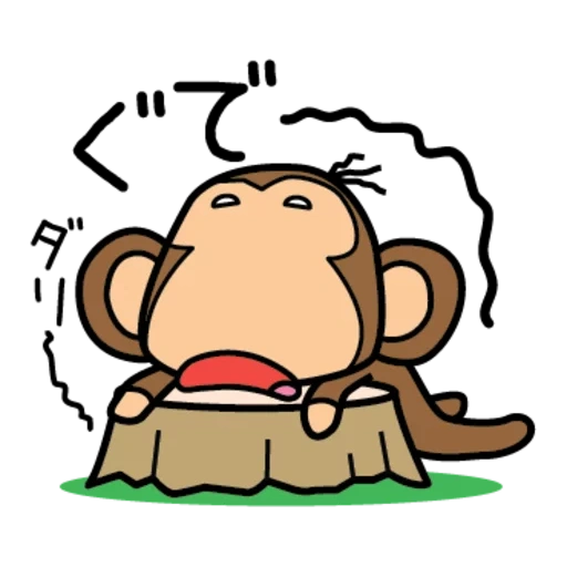 un mono, dibujo de mono, mono riendo, caricatura de mono, mono de dibujos animados