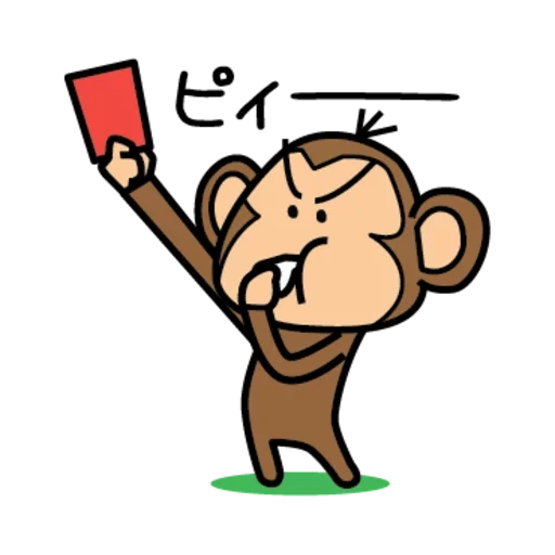 a monkey, the monkey is ashamed, laughing monkey, line creators neng gesrek