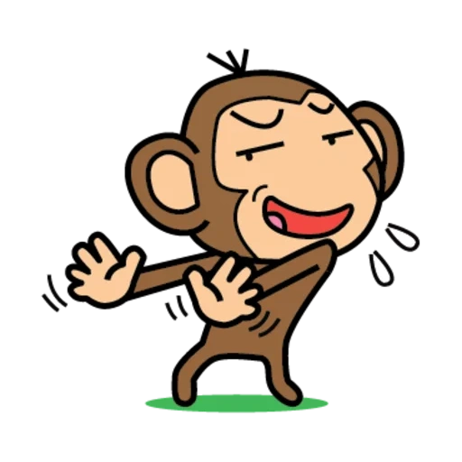 monkey, macaco, café macaco, macaco sorridente, line creators neng gesrek