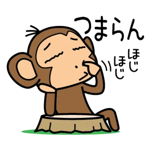 una scimmia, carattere, monkey coffee, creatori di linee neng gesrek