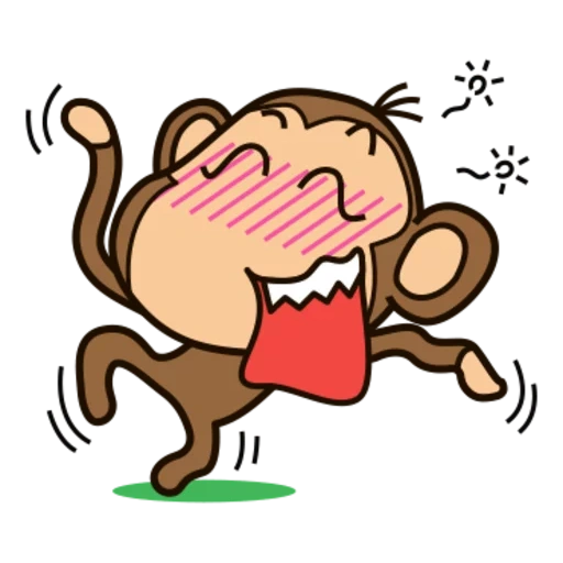 un mono, café de mono, dibujo de mono, mono riendo, ilustración de mono
