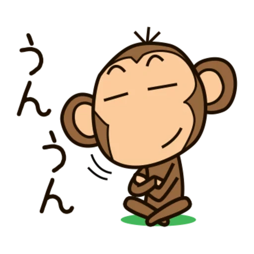 обезьяна, обезьяна кофе, мартышка рисунок, line creators neng gesrek