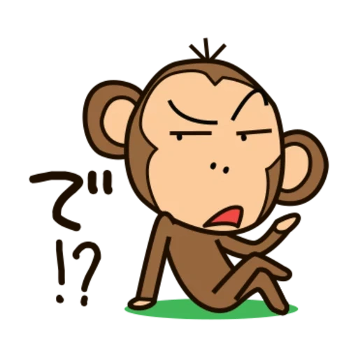 a monkey, monkey coffee, the monkey is ashamed, monkey cartoon, cartoon monkey