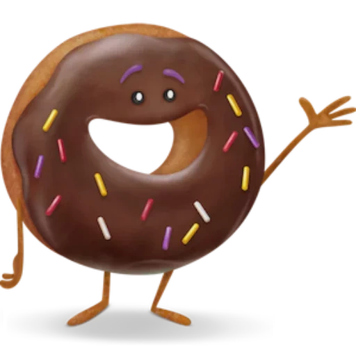 filme emoji, donut com olhos, donut com pernas, cartoon donuts