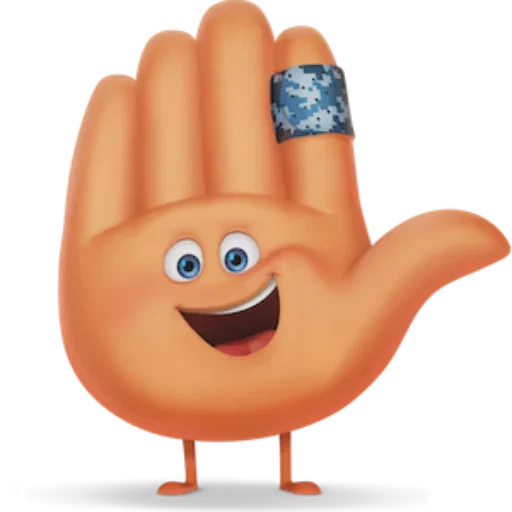 hi emoji, expression arm, emotional film, cartoon character emoji, long arm smiling face