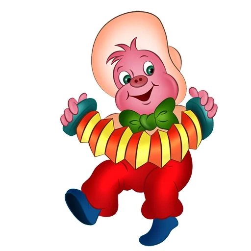 clown, eroe di von tik, bambino clown, personaggi di von tik, clown tromba grande