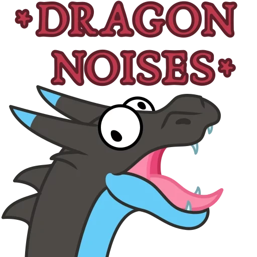 dragon noises, наклейка клюв, дракон персонаж, облачные покемоны