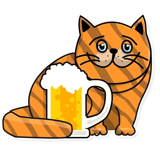 кот, кот кружкой, смешные коты, кружка кот пиво