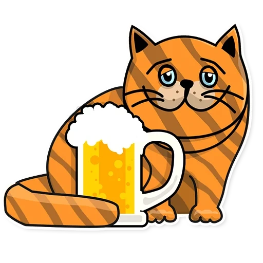 der kater, die katze ist eine becher, lustige katzen, becher katzenbier