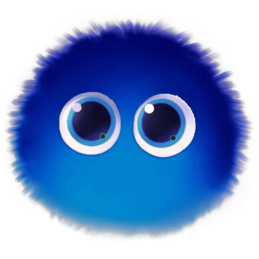 empuk, empuk, monster fluffy, little fluffy, game balls blue fluffy