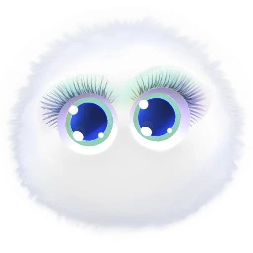 furry, eye toy, white fluff, furry with small eyes