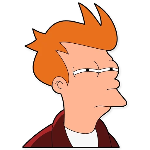 ragazzo, futurama fry, fry futurama, futurama è sospettoso, futurama è un pazzo sospetto