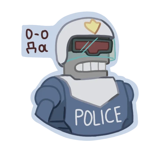 la cornice del futuro, polizia di futurama, futurama robot police