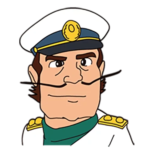kapitän, captain sailor cartun, offizierssegelzeichnung