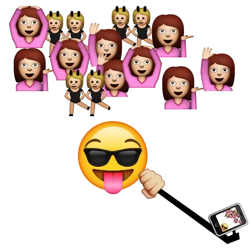 emoji, emoji, expression head, evolution of emoji, expression girl hand