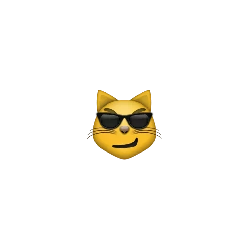 cat emoji, смайл фак, смайлик кот, cool cat emoji, кот солнечных очках