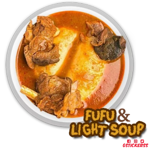 cibo, fufu, carne kari, fuf il piatto, ghana national fufu piatto