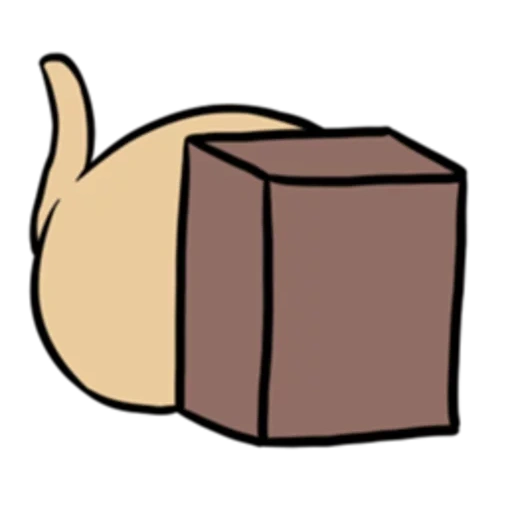 gatto, pushen, il gatto è la scatola, pushen il gatto, animazione della scatola
