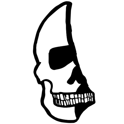 cráneo, vector de cráneo, boceto de esqueleto, placa de cráneo, pegatinas de cráneo