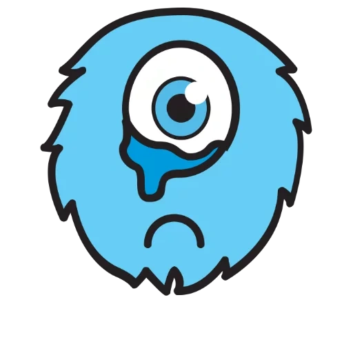 das logo, igel mit geklemmten füßen, das monstro-symbol, cookie monster muster, cookie monster vektor