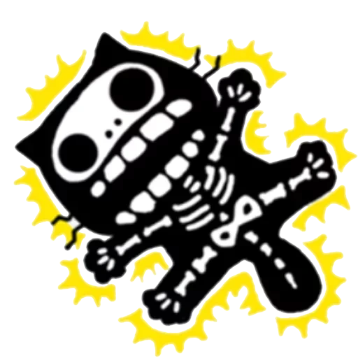 crâne, icône de squelette, stickers squelette, autocollants monstre