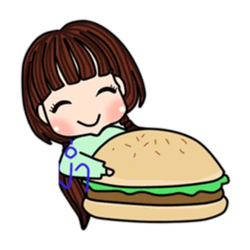 splint, food picture, food illustration, hamburger pattern, fast food cartoon