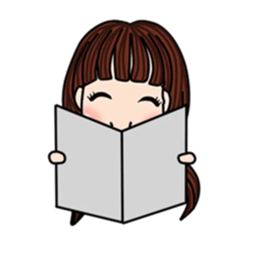 figure, girl, little girl, illustration, girl reading book