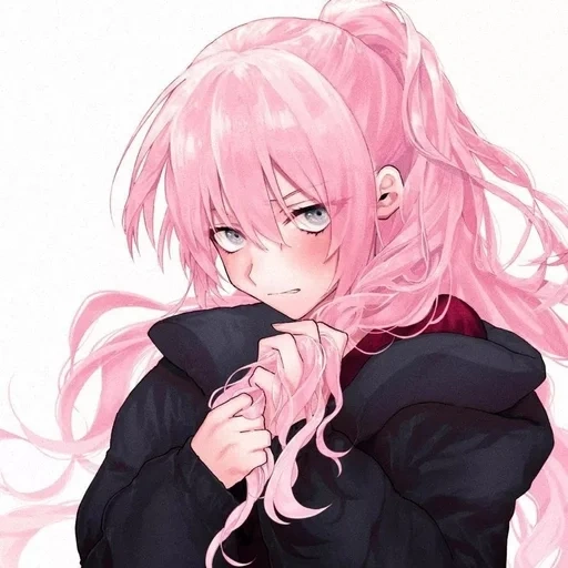chicas de anime, personajes de anime, anime rosa cabello, shikimori no es solo un lindo anime, chica de anime con pelo de durazno