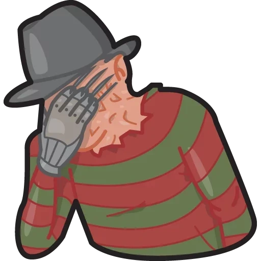 hut, facepalm, freddy kruger