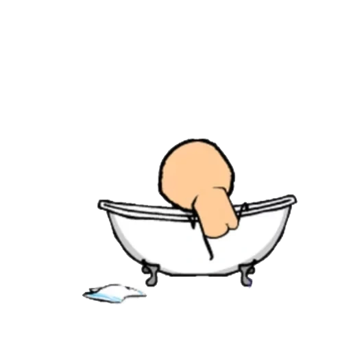 gato, bañarse, manga de bañera, baño, diagrama gemelo