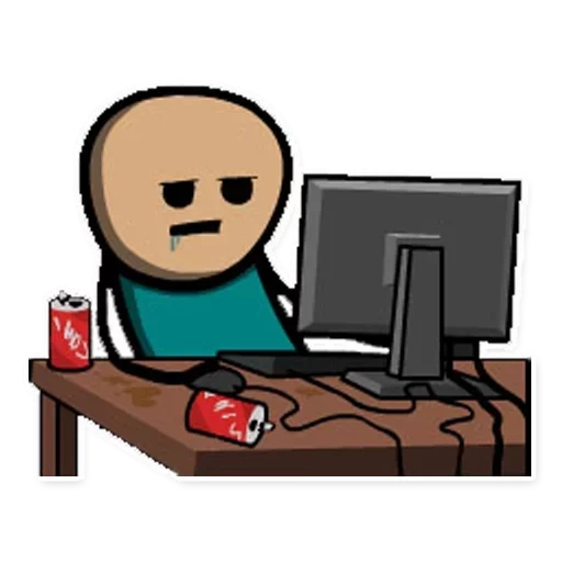 no, cyanide studio, cyanide and happiness, el cianuro detrás de la computadora es feliz